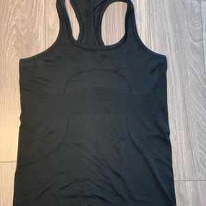 LULULEMON BLACK SWIFTLY TECH RACERBACK TANK.